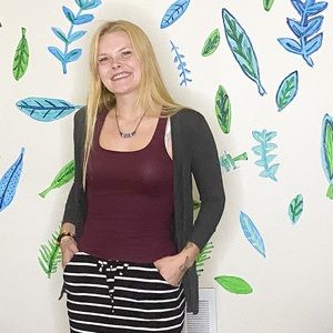 Burgundy Stretch Cotton Racerback Tank